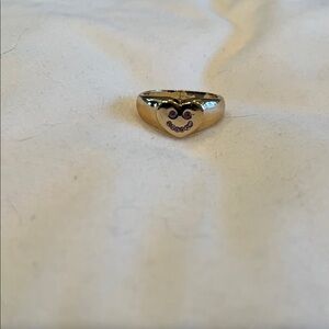 Fashion gold tone girls ring with smiley 😊 face